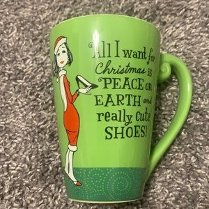 Green Christmas mug